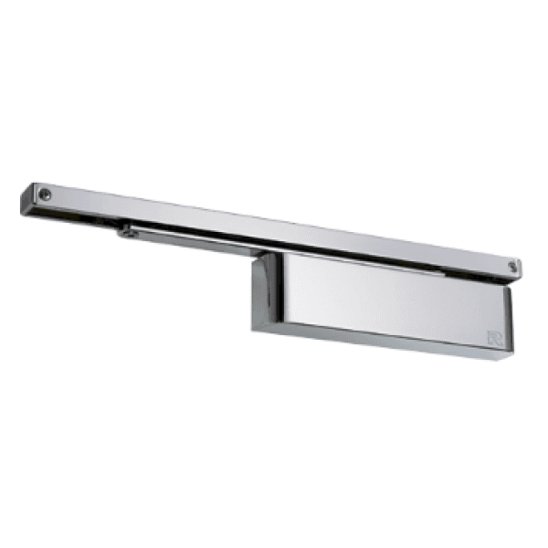 Rutland TS11204 Adjustable Fire Rated Surface Mounted Slide Door Closer - Polished Nickel