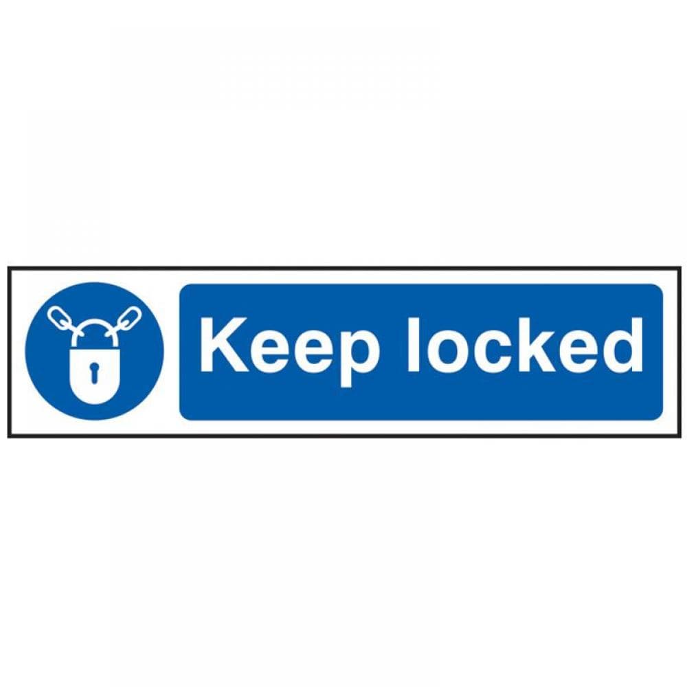 Scan 5011 Keep Locked - Pvc Sign 200 X 50Mm