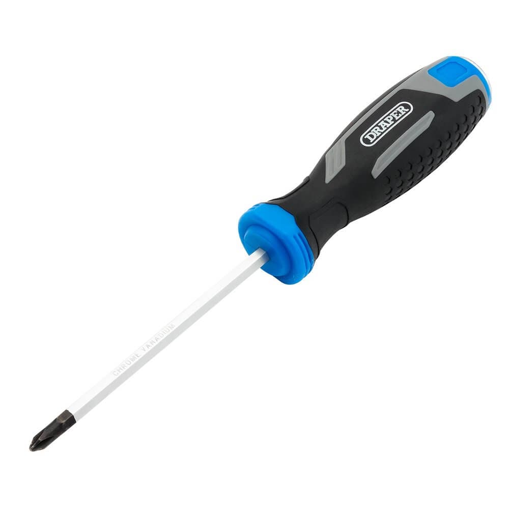 Draper Pound Thru Phillips Soft Grip Screwdriver Ph1 X 100Mm Pk 1 13443