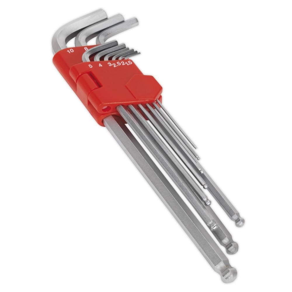 Sealey AK7140 Ball-End Hex Key Set 9Pc Extra-Long Metric