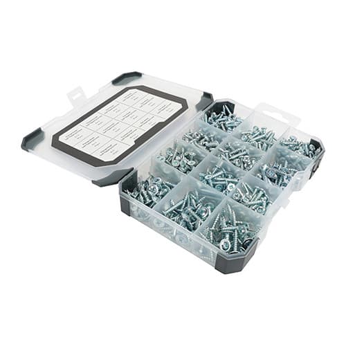 Timco TRAY440 Mixed Tray - Self-Tapping Screws – Zinc 475Pcs Tray 475