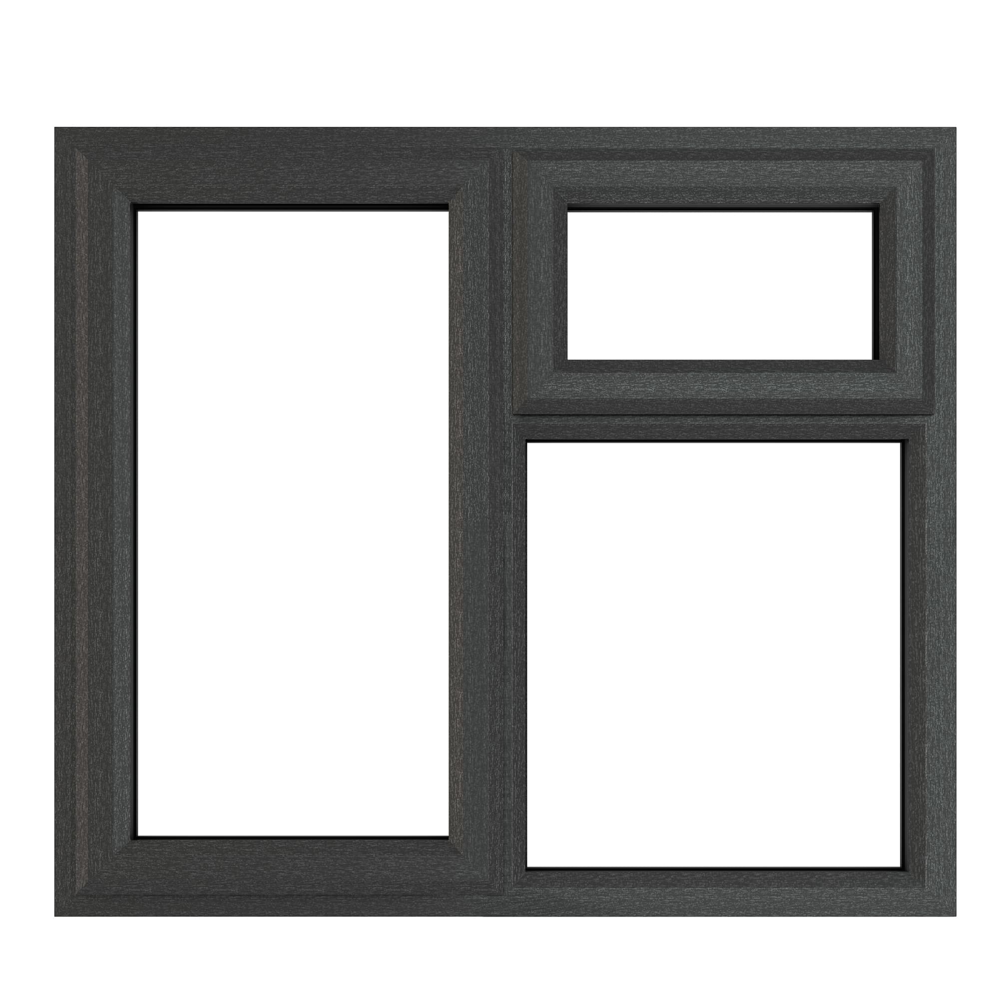 Crystal Double Glazed uPVC Grey/White Window Top & Left Hung 905mm x 965mm Clear