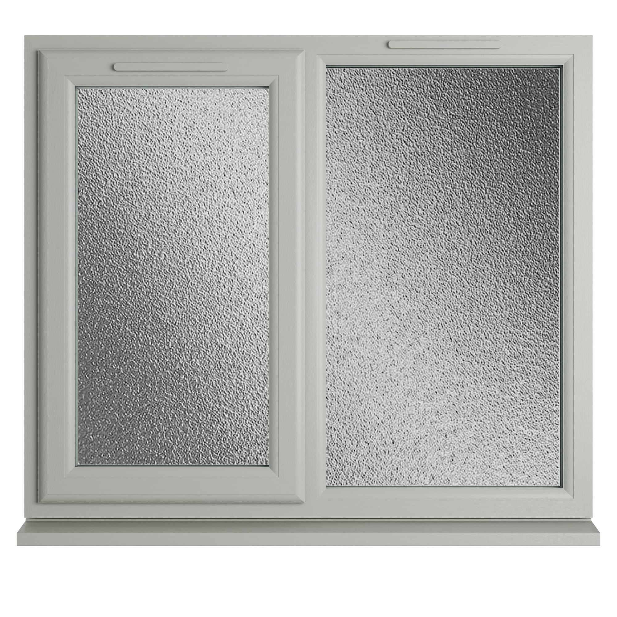 Crystal Triple Glazed uPVC Window Agate/White Left Hung 1190mm x 1115mm Obscure