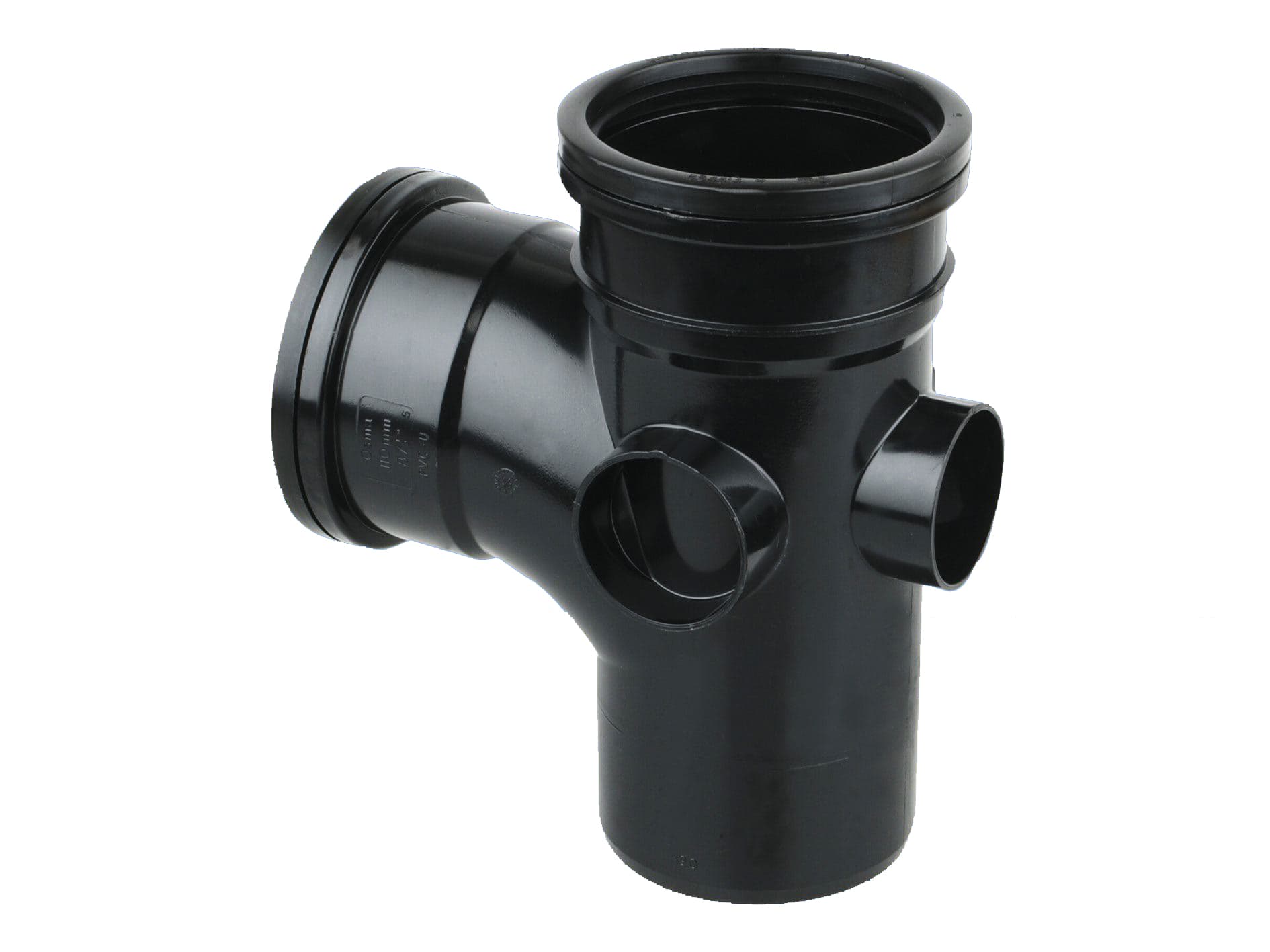 Wavin OsmaSoil S/S branch 90° 110mm black