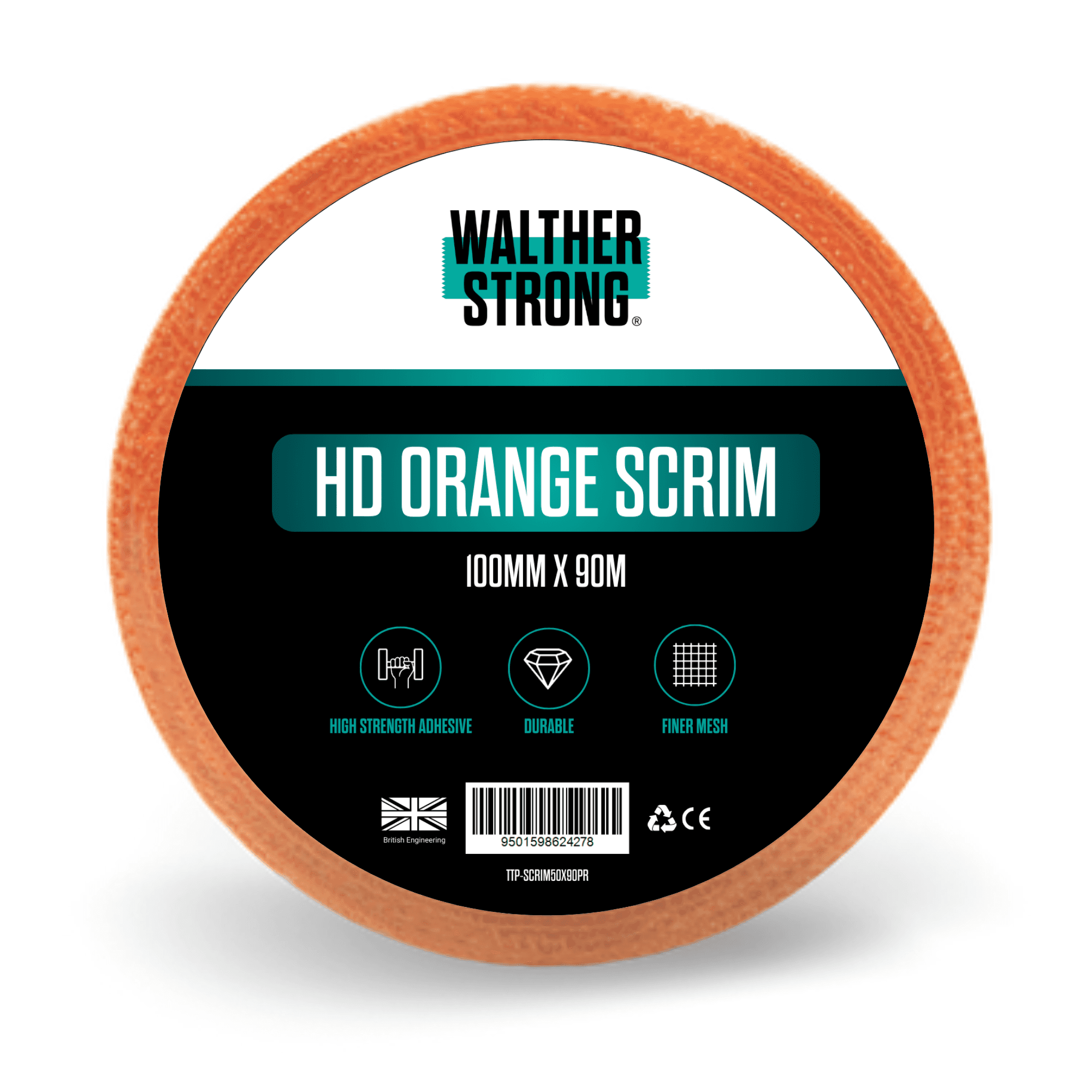 Walther Strong HD Orange Scrim 100mm x 90m