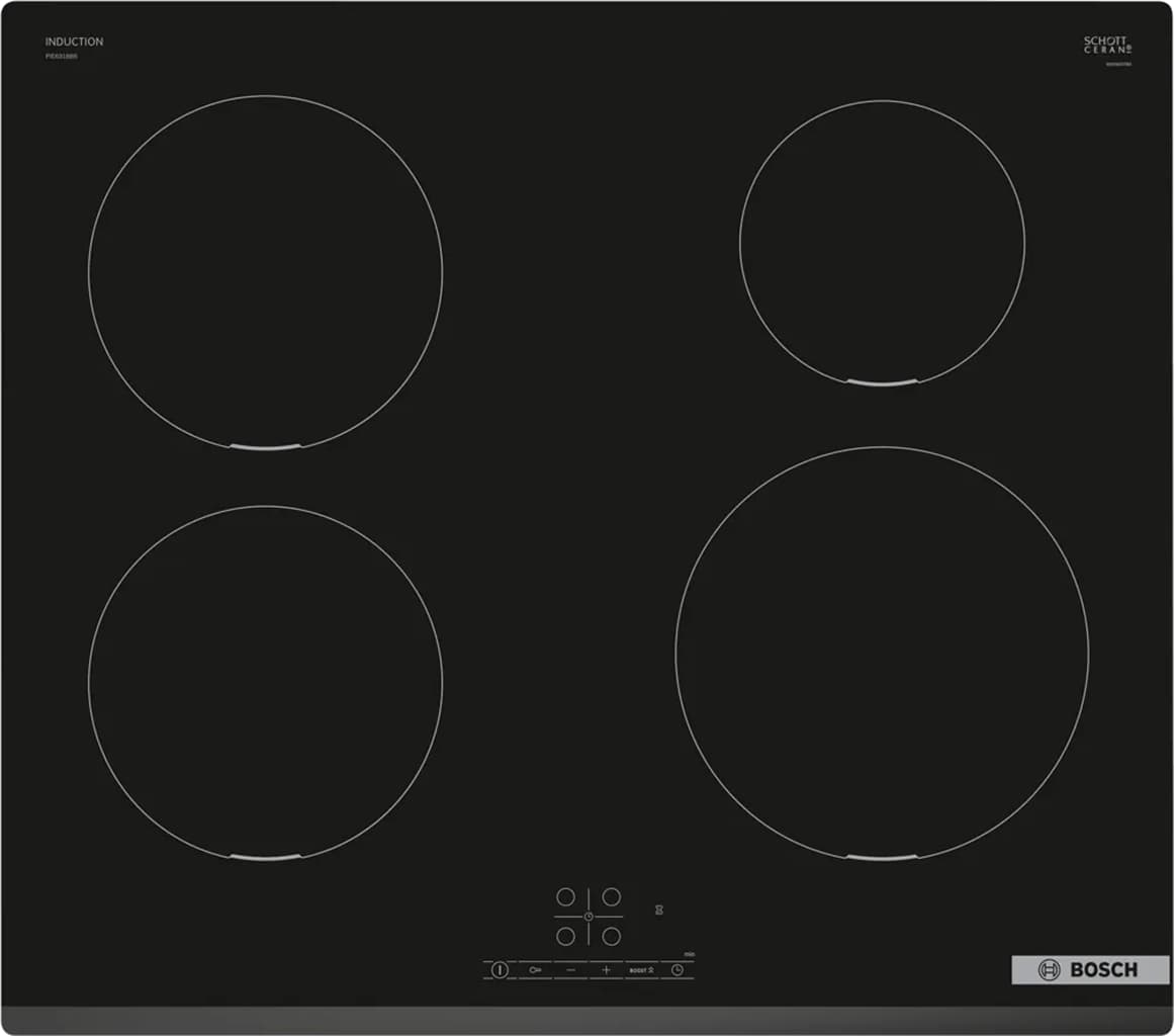 Bosch Black Series 4 Touch Select Induction Hob, 60cm - PIE631BB5E