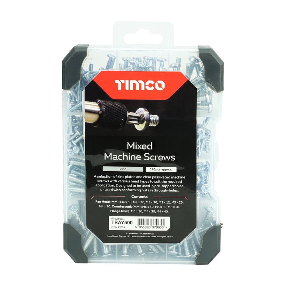Mixed Tray – Machine Screws (Zinc) – 320 Piece
