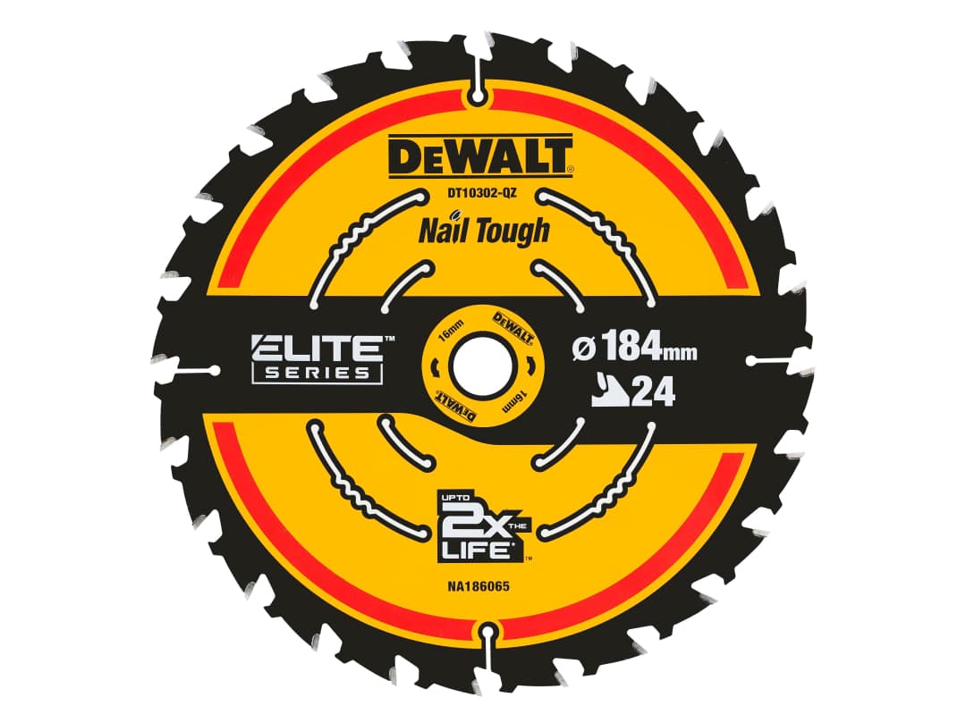 DEWALT Power Tools ELITE™ Series Framing Circular Saw Blade 184 x 16mm x 24T DT10302-QZ