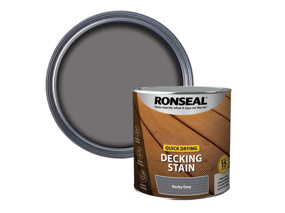 Ronseal Quick Drying Decking Stain Rocky Grey 2.5 litre 39078