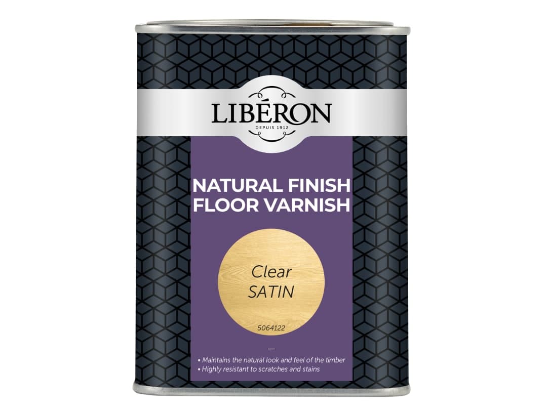 Liberon Natural Finish Floor Varnish Clear Satin 1L 126853