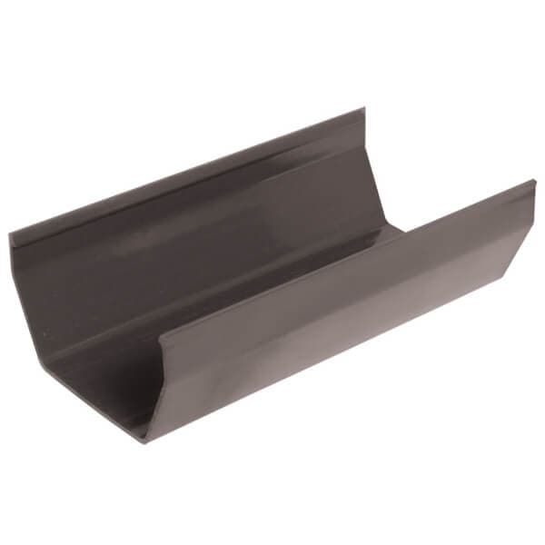 FloPlast Square Gutter - 114mm x 4mtr Anthracite Grey