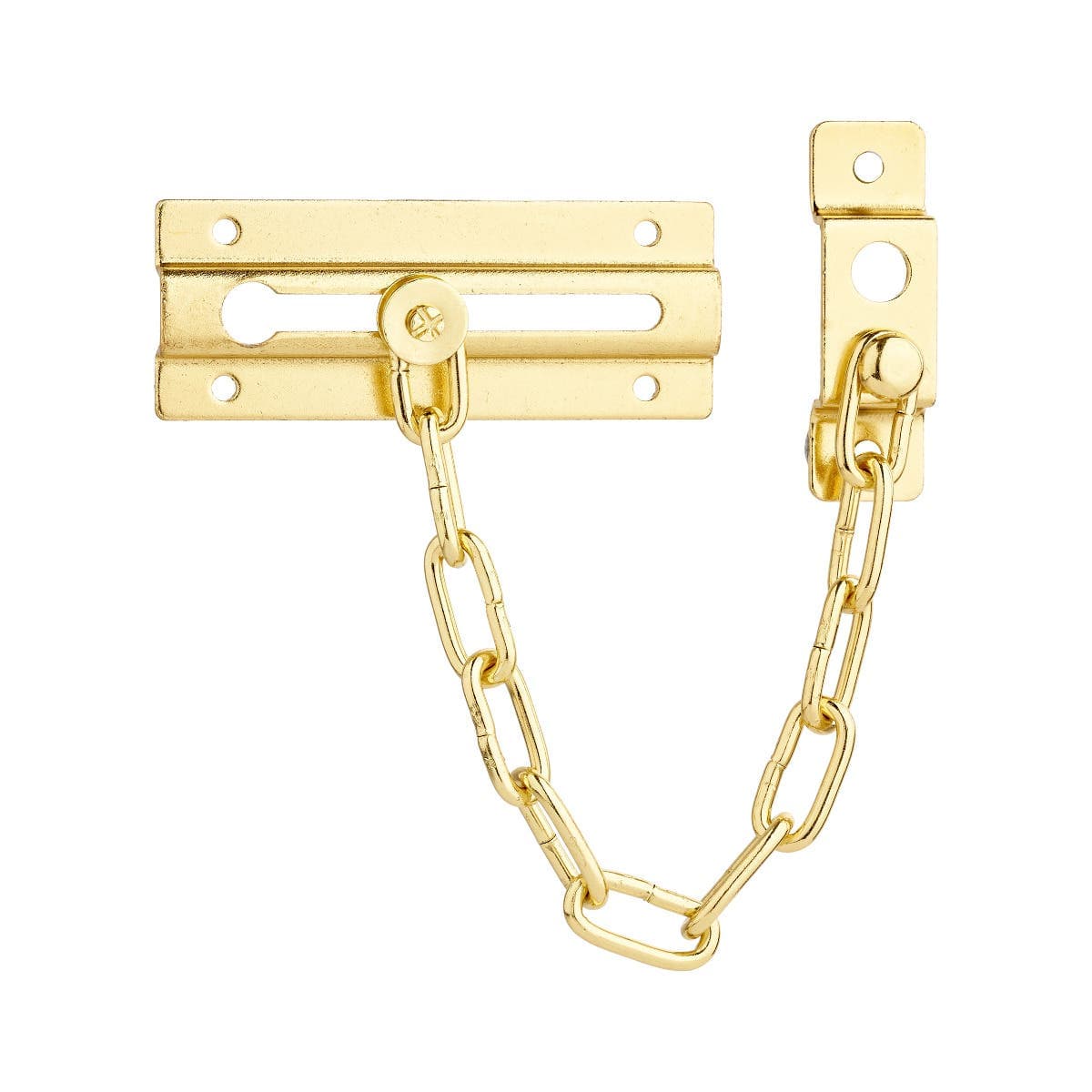 Steel Door Security Chain - 100mm - Brass Plated - Security Solutions