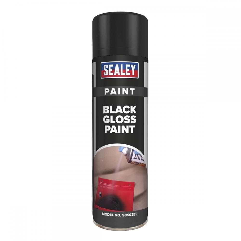 Sealey SCS025S Black Gloss Paint 500Ml