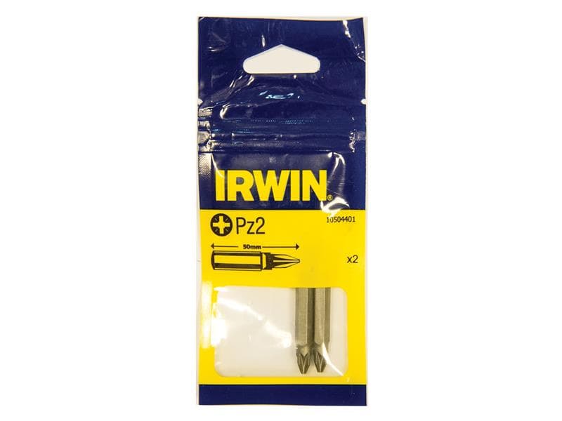 Irwin® 10504401 Pozidriv Insert Bits Pz2 50Mm (Pack 2)