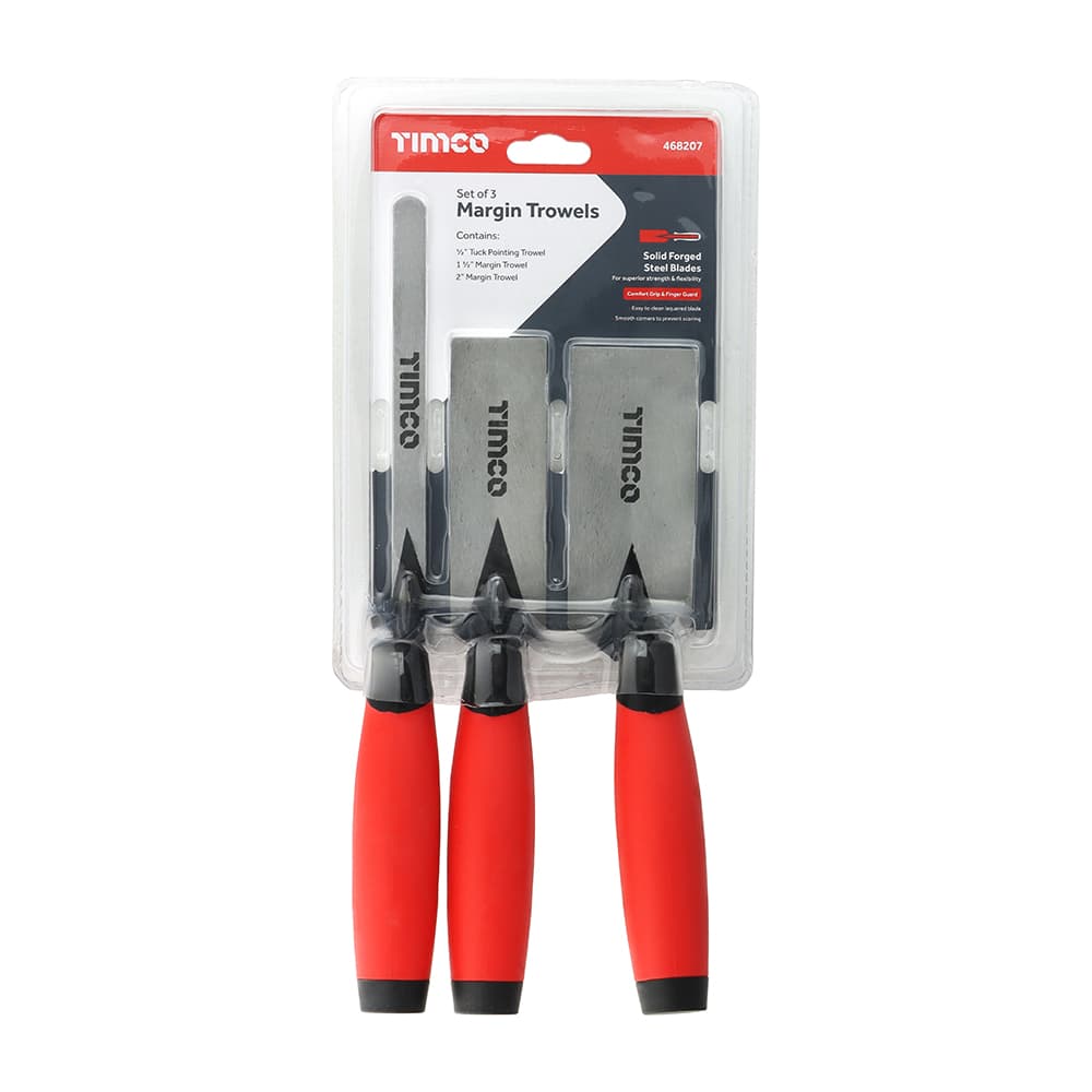 Timco Margin Trowel Set Blister Pack 3 468207