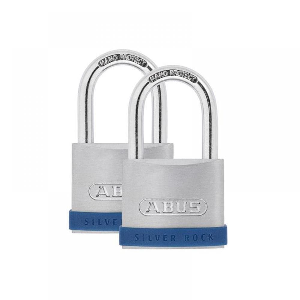 Abus Mechanical 80889 50Mm Silver Rock™ 5 Padlock Twin Pack