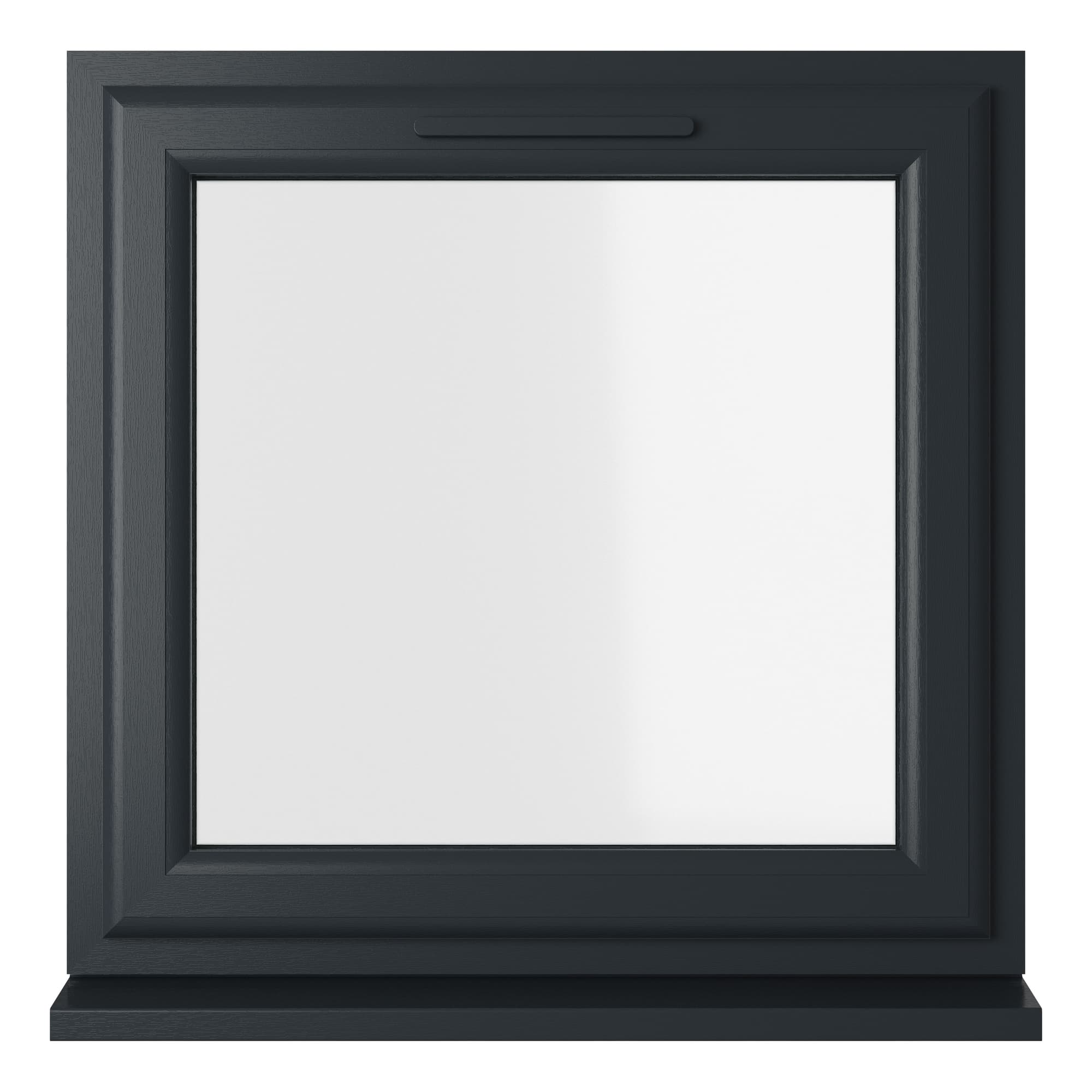 Crystal Triple Glazed uPVC Grey/White Window Top Hung 820mm x 820mm Clear