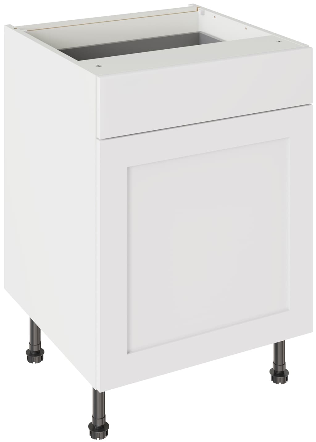 Flatpack 600 Drawerline Base Cabinet Shaker Ultra Matt White