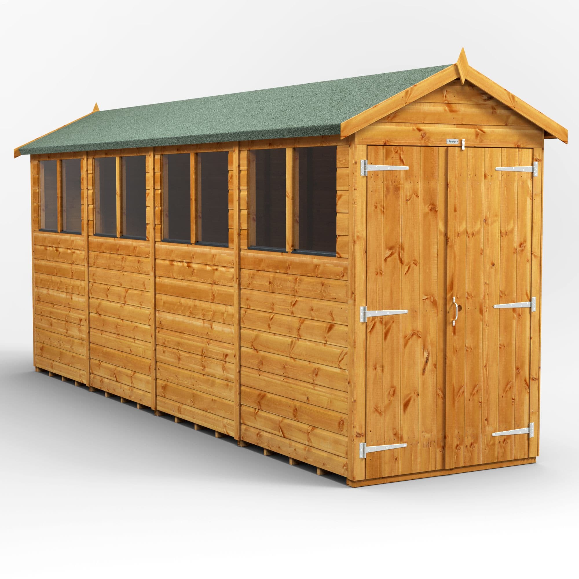 Powersheds 16 x 4 Power Apex Double Door