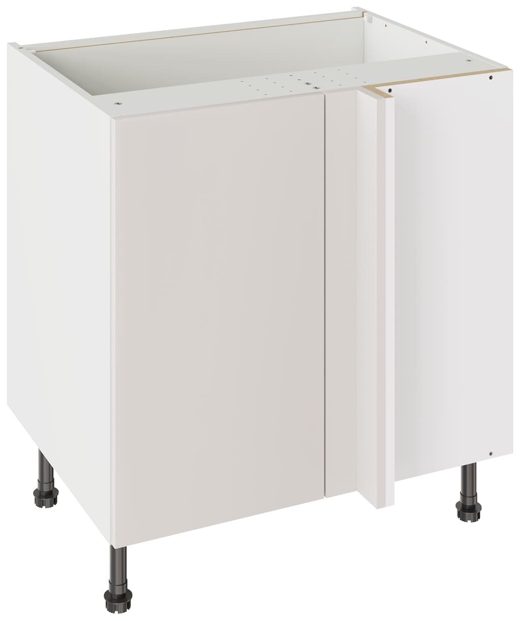 Kitchen Kit Flatpack 800 Blind Corner Base Kitchen Cabinet Slab Super Gloss Light Grey