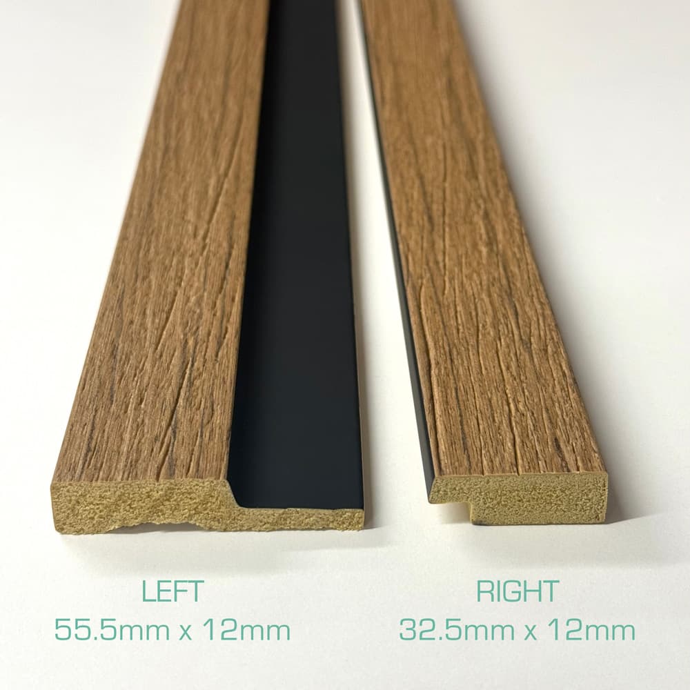 Premium Waterproof 3D Large Slat Wall Panel End Trim
