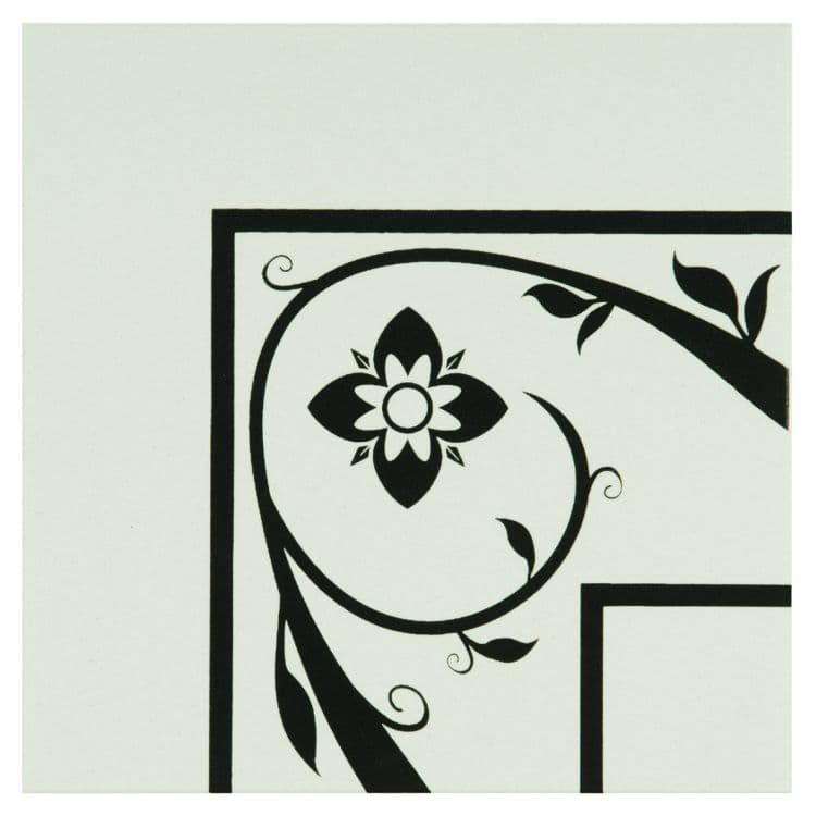 Оriginal Style Odyssey Primo Saxon Corner Black on Dover White 15x15cm