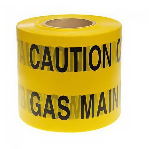 Underground Warning Tape - Gas Main 150mm x 365mtr