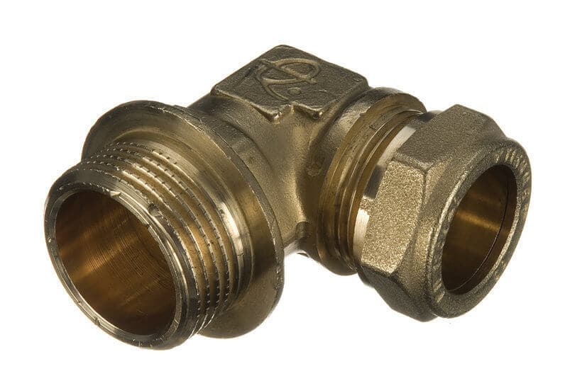 Compression Male Iron Adaptor Bent - 28mm x 1"