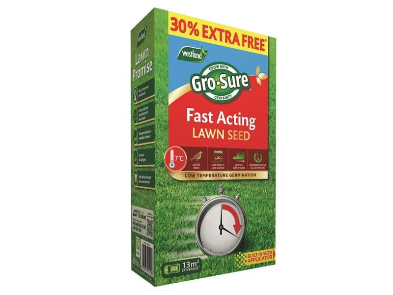 Gro-Sure Fast Acting Lawn Seed 10M² + 30% Free 20500299