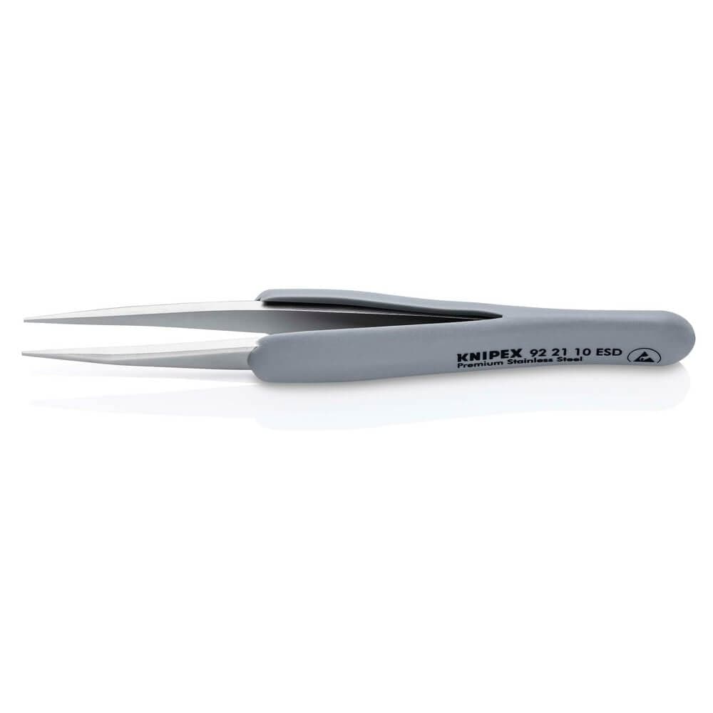 Draper Knipex 92 21 10 Esd Precision Tweezers With Rubber Handles Esd 123Mm each 1 13193