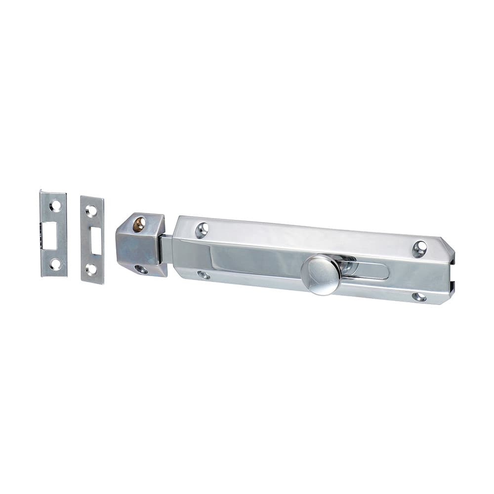 Timco 200625 Architectural Flat Section Bolt - Polished Chrome 150 X 35Mm Bag 1