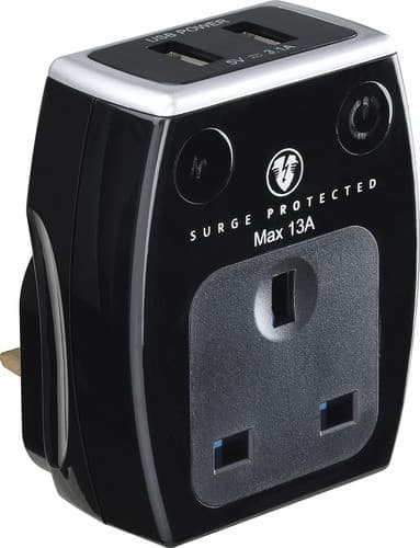 Surge Adaptor + Usb Gloss Black SRGAUSBPB3-MP
