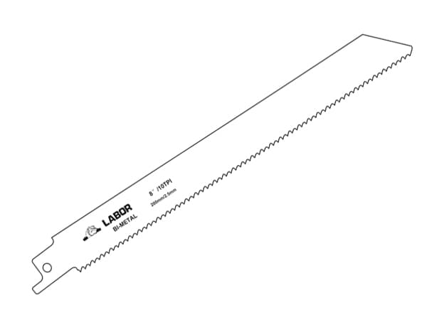 Labor Bim Reciprocating Saw Blades - Wood & Metal | 200Mm | Per 5 LABZBR01300