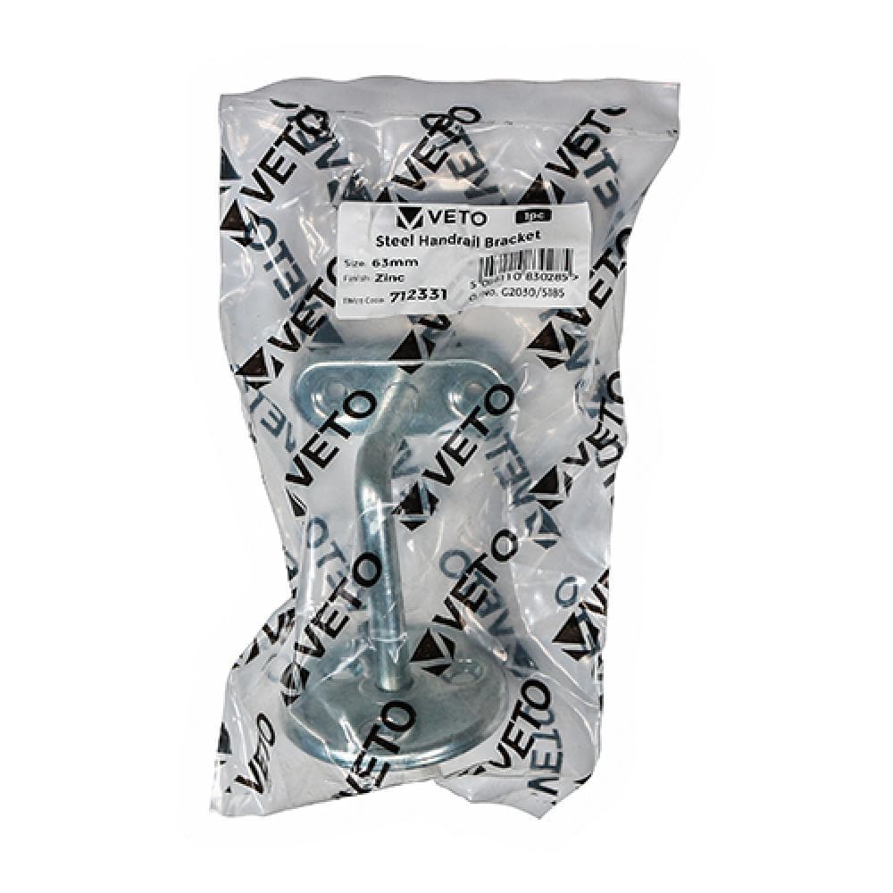 Timco 712331 Steel Handrail Bracket - Zinc 63Mm Bag 1