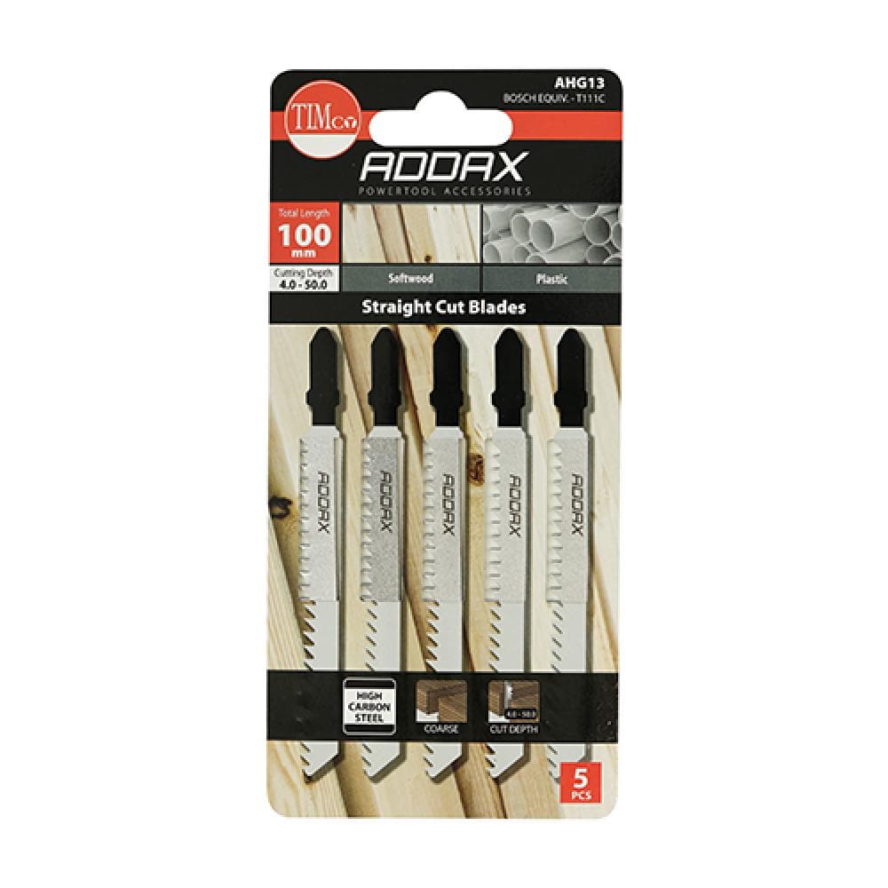 Timco AHG13 Jigsaw Blades - Wood Cutting - Hcs Blades T111C Pack 5