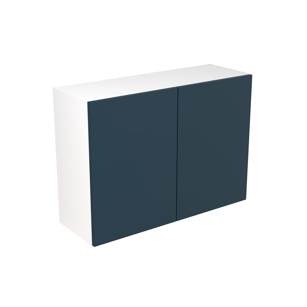 Kitchen Kit Flatpack 1000 Wall Kitchen Cabinet Slab Supermatt Blue