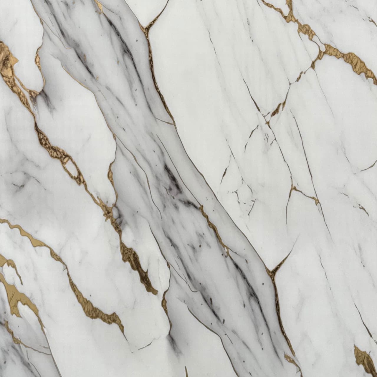 Gold White Marble Matt PVC Shower Panel (10mm)