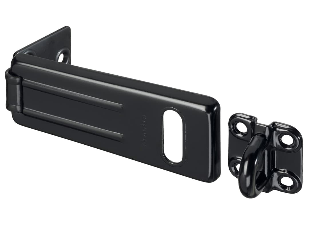 Master Lock Wrought Steel Hasp Matt Black 115mm 704EURDBLK
