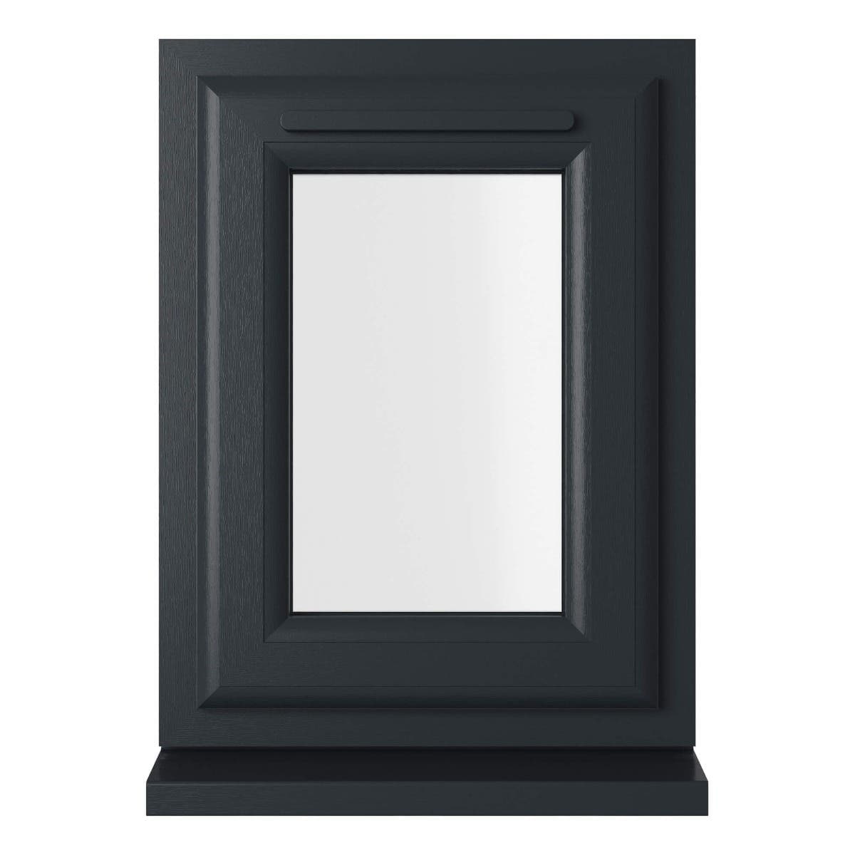 uPVC Grey/White Double Glazed Window - Top Opener - Clear Glass - 440 x 610mm