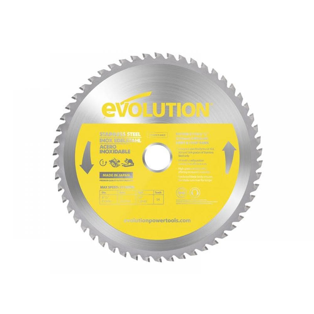 Evolution S210TCT-54CS Stainless Steel Cutting Circular Saw Blade 210 X 25.4Mm X 54T