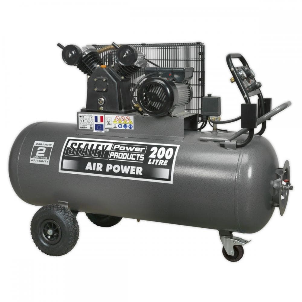 Sealey SAC3203B Air Compressor 200L Belt Drive 3Hp With Front Control Panel