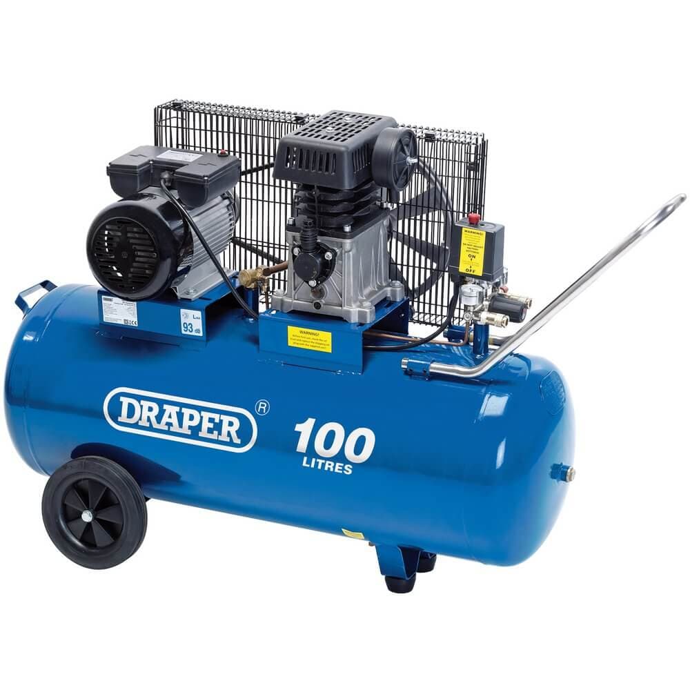 Draper 31254 Belt-Driven Air Compressor 100L 2.2Kw each