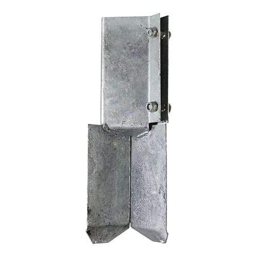 Concrete In Fencing Post Shoe - Bolt Secure - Hot Dipped Galvanised (Pack of 10)