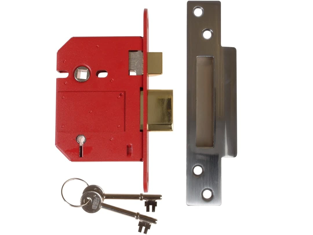 UNION StrongBOLT 2200S BS 5 Lever Mortice Sashlock Satin Chrome 81mm Visi Y2200S-SC-3.0