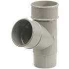 FloPlast Round Downpipe Branch - 112 Degree x 68mm Grey