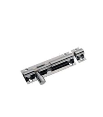 Straight Door Bolt - 63mm - Chrome - Security Solutions