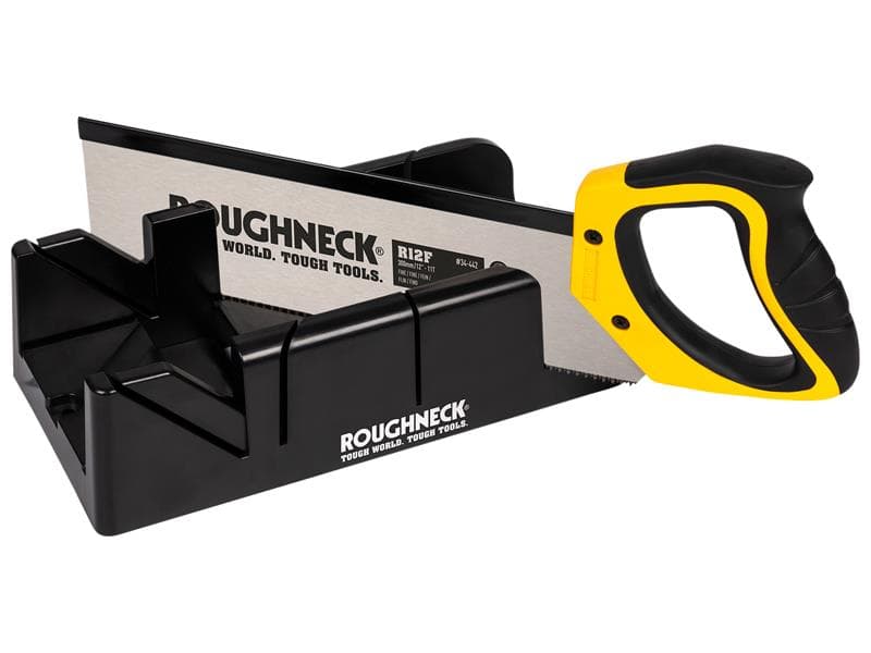 Roughneck 34-490 Mitre Box & Hardpoint Tenon Saw Set 300Mm (12In)
