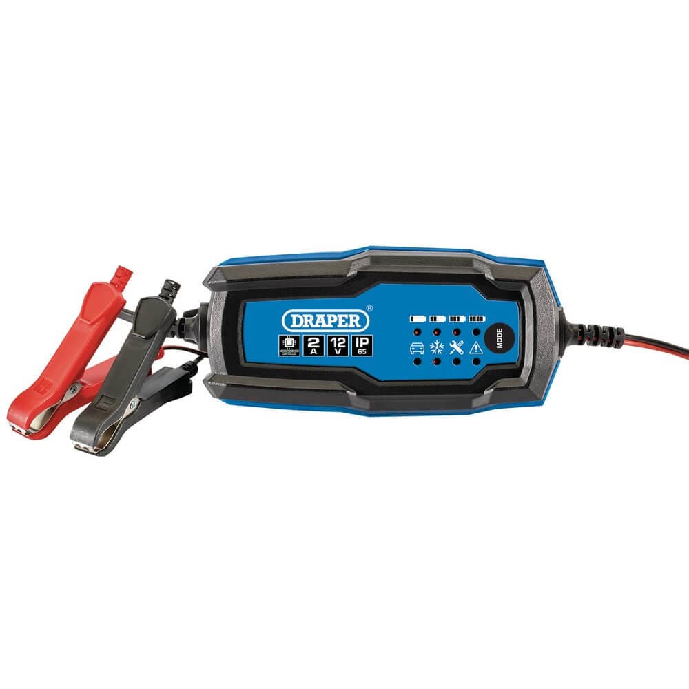 Draper 53488 12V Smart Charger And Battery Maintainer 2A per item