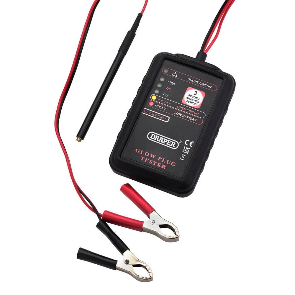 Draper 12V Glow Plug Tester Pk 1 24706