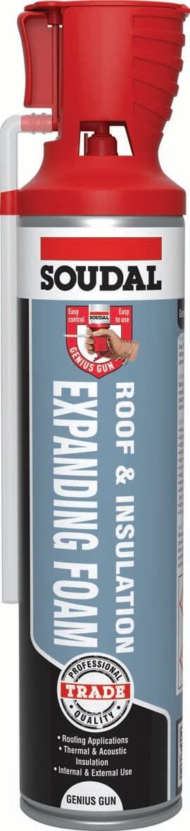 Soudal Roof & Insulation Expanding Foam - Genius Gun® Champagne 600Ml 135219